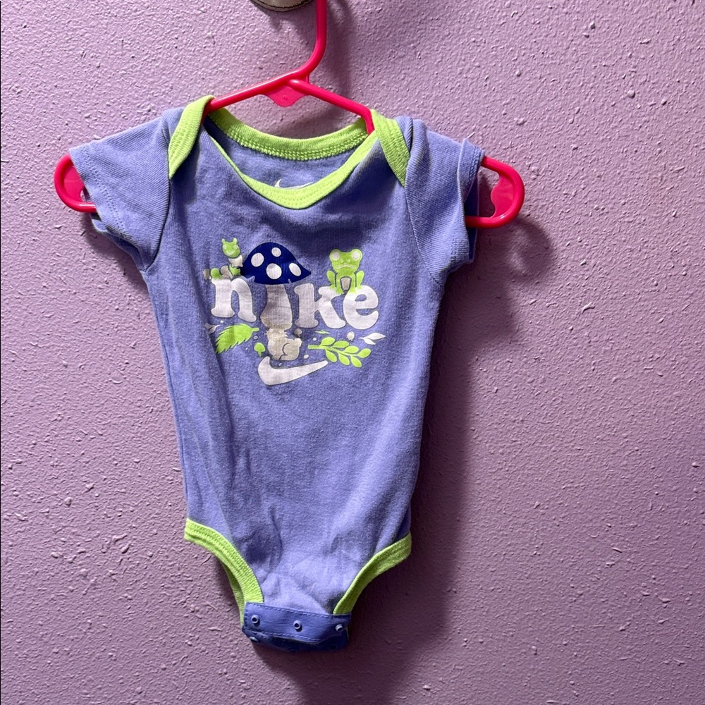 Nike Kids Bodysuit in Blue and Lime